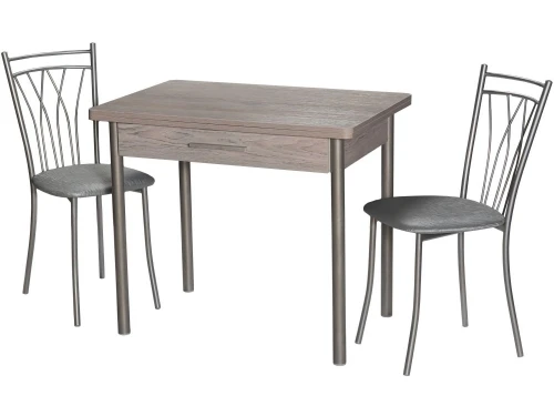 Стол М20 ДП1-02-05 900(1200)*600, ЛДСП:Дуб Навара, Н/стола (Металлик)