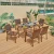 Мебель из литого алюминия Стол  прямоугольный из искусственного ротанга 80*120 БАМБУК + 6 Кресел  БАМБУК-3
