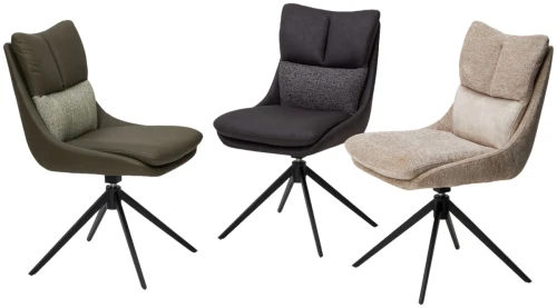 Стул LEROY 360 град. поворот Серый Maison 99# / OTE COBBLE 457 / черный каркас, ®DISAUR