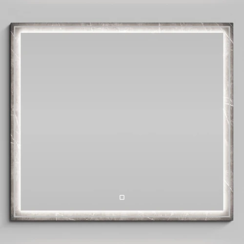 Зеркало Лайт 90, Мрамор Графит софт тач ПВХ 4044-3