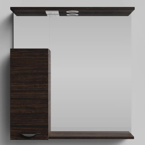 Зеркало Марко 75, ручки Черные, Палисандр ПВХ 43101, левый