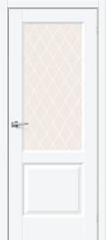 Межкомнатная дверь BRAVO Неоклассик-33 White Silk White Сrystal