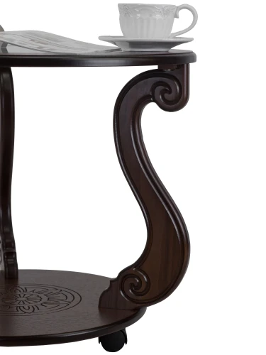 Стол журнальный Грация (С) на колесах темно-коричневый