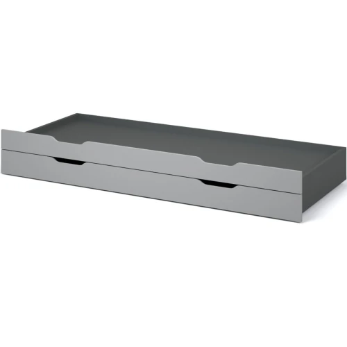 Кровать «Квадро» 90 с основанием под матрас, Антрацит/Белый/Шиншилла