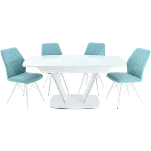 Стол «Дрезден» 130x80 стекло, белый