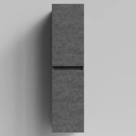 Пенал Бест 35 (2 двери) подвесной, Серый камень ПВХ 57806, правый, бельевая корзина