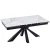 DT779 Стол обеденный раскладной Bentley white, 160-240*90, керамич. столеш., основание металл черный