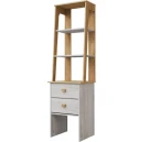 Стеллаж «Скандинавия» 2Я КМК 0905.19, Бетон пайн светлый/ дуб наварра