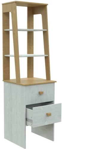 Стеллаж «Скандинавия» 2Я КМК 0905.19, Бетон пайн светлый/ дуб наварра
