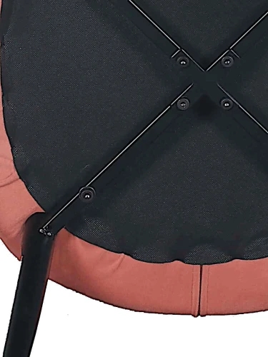 DC444 Стул мягкий, СВЕТЛО-КОРАЛЛОВЫЙ#MJ 420-23 велюр, каркас металл черный