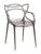 DC459 Стул пластиковый литой, прозрачный СЕРЫЙ