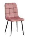 C919/DC809 Стул мягкий, ПЫЛЬНО-РОЗОВЫЙ#h44 велюр, каркас металл черный КРУГЛЫЙ
