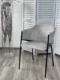 Стул ДИЛЛ, цвет  Lana 80 серый, ткань / черный каркас М-City