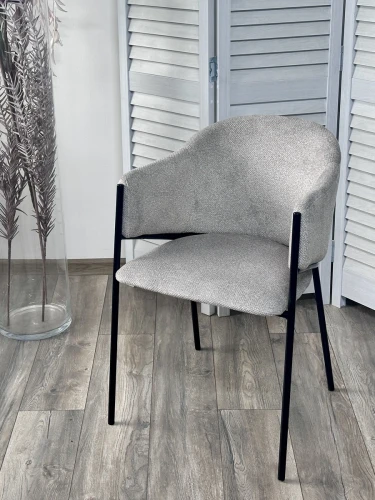 Стул ДИЛЛ, цвет  Lana 80 серый, ткань / черный каркас М-City