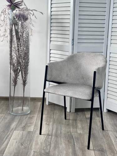 Стул ДИЛЛ, цвет  Lana 80 серый, ткань / черный каркас М-City