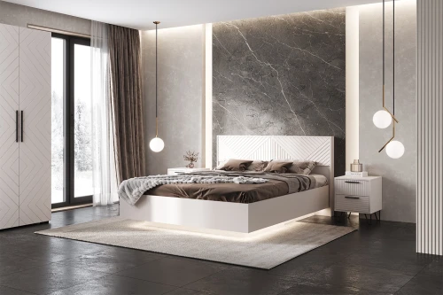 Кровать парящая с ортопедическим основанием (металл) Флэш 1,6 м, Кашемир