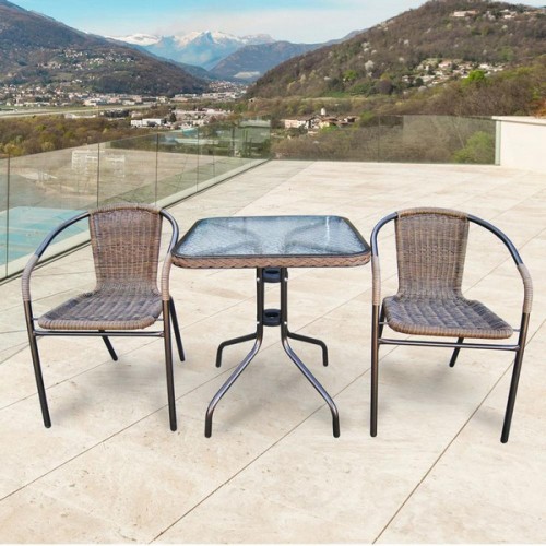 Комплект мебели Асоль LRC-02/LRT03-60x60 Light Brown (2+1)
