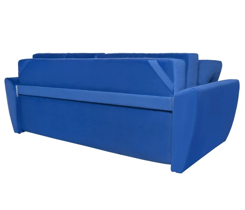 Диван еврокнижка Амстердам 160 ЛЮКС 07 ВЕЛЮР СИНИЙ НПБ
