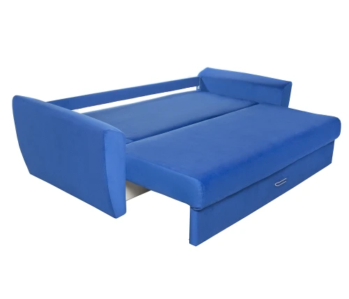 Диван еврокнижка Амстердам 160 ЛЮКС 07 ВЕЛЮР СИНИЙ НПБ