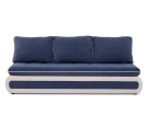 Диван прямой, еврокнижка "Оскар" 144, велюр синий, ППУ