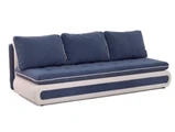 Диван прямой, еврокнижка "Оскар" 144, велюр синий, ППУ