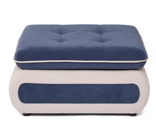 Диван прямой, еврокнижка "Оскар" 144, велюр синий, ППУ