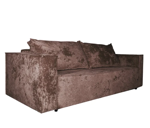 Диван еврокнижка Лофт Люкс плюш  коричневый