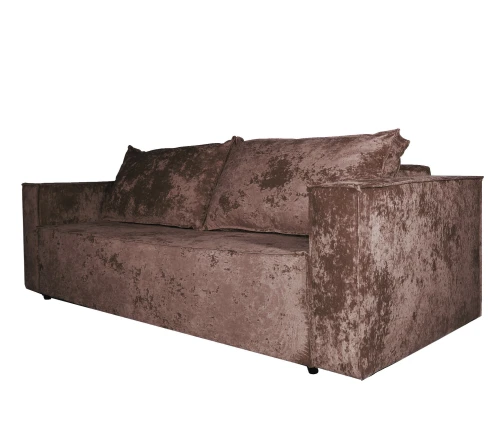 Диван еврокнижка Лофт Люкс плюш  коричневый