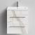 Тумба Элис 50 подвесной, 2 ящика, Мрамор Белый натур милк ПВХ 2537 Vodok с раковиной в комплекте