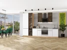 Кухонный гарнитур Фьюжн-08 Silky White-Дуб Вотан