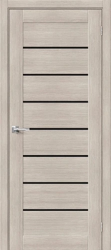 Межкомнатная дверь экошпон mr.wood Браво-22 Cappuccino Melinga Black Shine