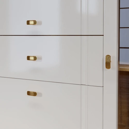 Шкаф-витрина Вега Сапфир 140, белый глянец