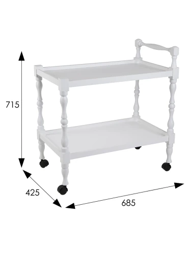 Стол сервировочный Бридж белый