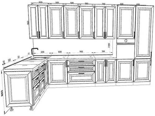 Кухня Рокко Комплектация 4