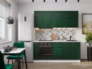 Прямая модульная кухня Дублин-01 Special Green Белый 2140*1900*600 Прямая модульная кухня Дублин-01 Special Green Белый 2140*1900*600