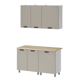 МК Аленушка 1,4м Магнолия Керамика,скоба черный,сонома