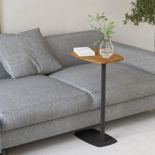 Стол придиванный Дей дуб американский/черный