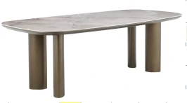 Стол ГАРДЕ (GARDE) 239 цвет БЕЖЕВЫЙ МРАМОР CA036, керамика / коричневый, ®DISAUR