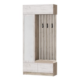 Мини-прихожая Руэлла, Дуб крафт серый, Дуб крафт белый