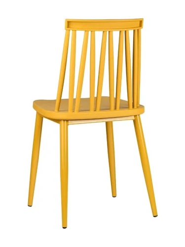 GH105/DC455 Стул пластиковый, ЖЕЛТЫЙ, каркас металл