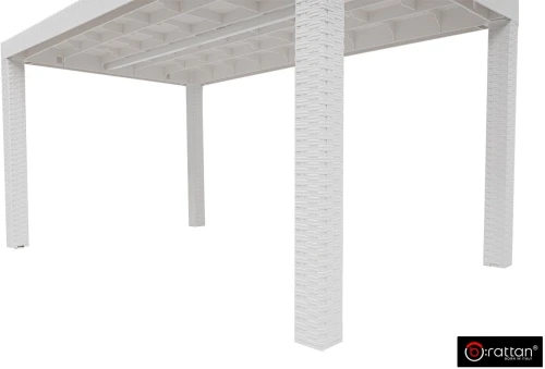 Стол B:rattan Houston 1500*900мм, белый
