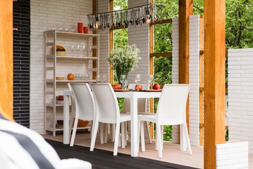 Стол B:rattan Houston 1500*900мм, белый