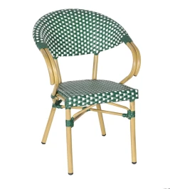 "Грас" плетеный стул из искусственного ротанга, цвет зеленый