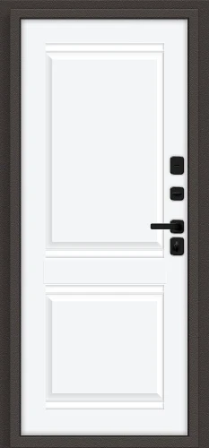 Входная дверь BRAVO Некст МФ/SBlack Старк шоколад/White Silk