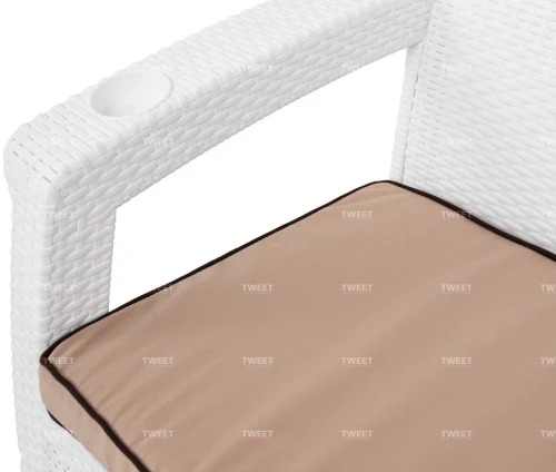 Мебель Tweet Диван 3-х местный, белый