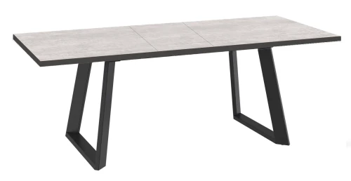 Стол DikLine ZL160 хромикс белый/ черный/ опоры черные