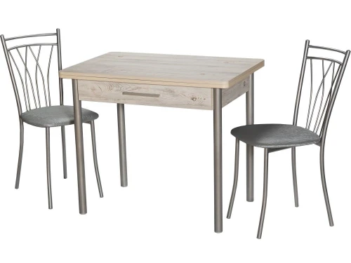 Стол М20 ДП1-02-05 900(1200)*600, ЛДСП:Наоми, Н/стола (Металлик)