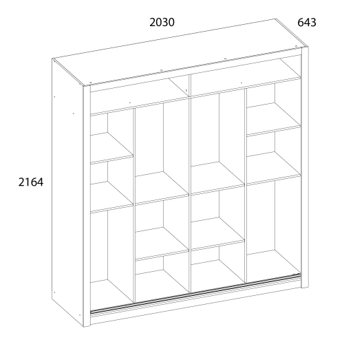 LYON, Шкаф 203 (II). Цвет СЕРЫЙ