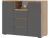 Комод «Хелен» КМ-01, графит/дуб крафт золотой