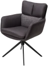 Стул LUIS 360 град. поворот Серый Maison 99# / OTE COBBLE 457 / черный каркас, ®DISAUR Стул LUIS 360 град. поворот Серый Maison 99# / OTE COBBLE 457 / черный каркас, ®DISAUR